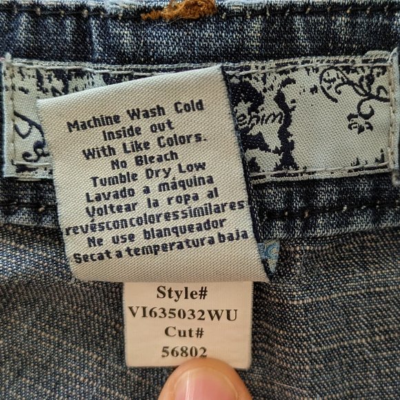 17/21 Exclusive Denim blue denim CAPRIS JEANS women’s sz 8 - Picture 10 of 10